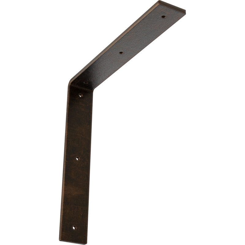 2"W x 12"D x 12"H Hamilton Steel Bracket, Antiqued Bronze, Antiqued Bronze, 12" H x 2" W x 12" D