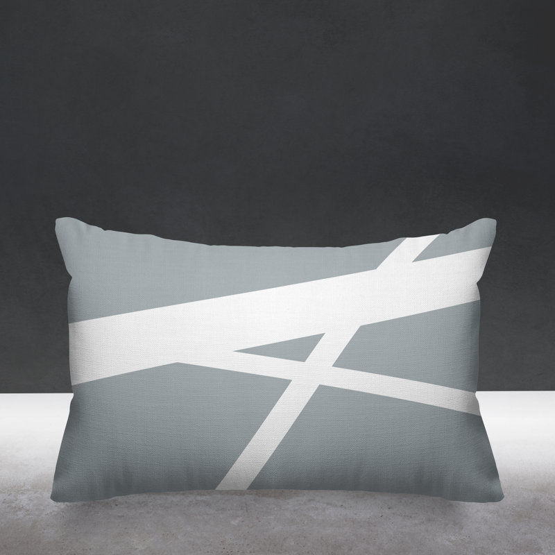 Seward Outdoor Reversible Throw Pillow, Gray