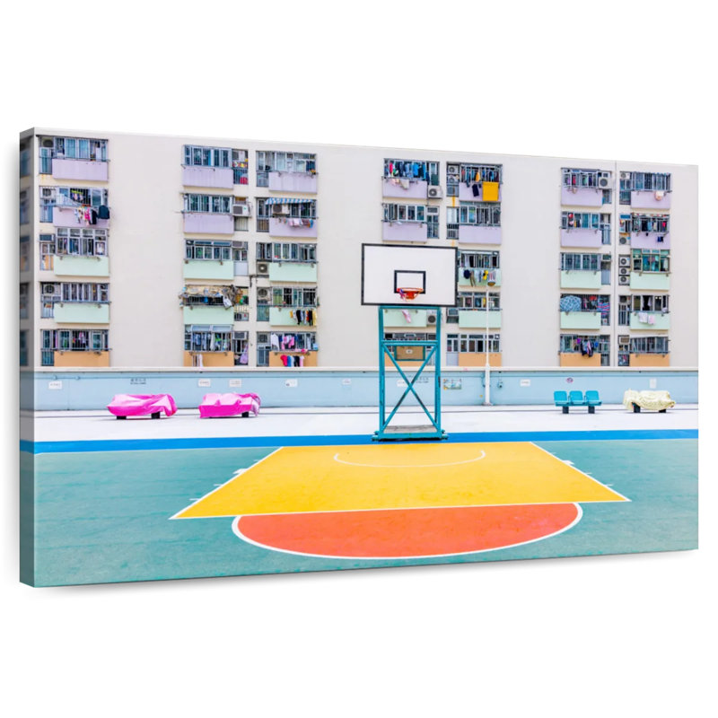 Sireci Hong Kong Basketball, 32" H x 48" W