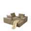 Canapé modulaire de 139,3 po, canapé désossé, sans assemblage, canapé nuage avec repose-pieds et 2 coussins, pour les salons et les chambres-402354844-402354845