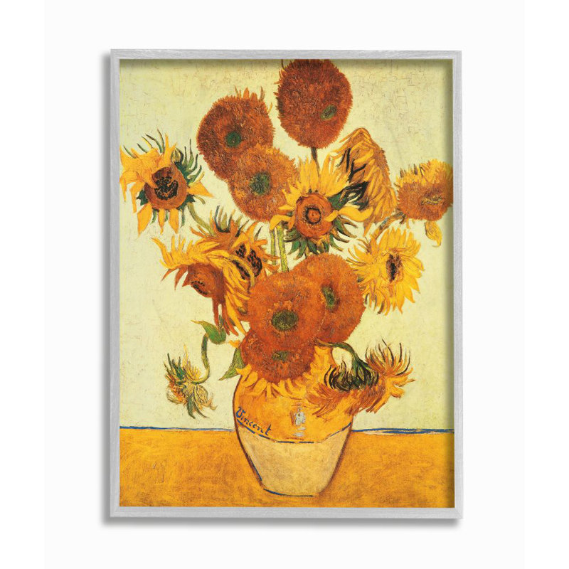 « van gogh de fleurs classic » par vincent van gogh- "uncadred" , reproduction d’art sur toile, H 14 po x l 11 po x P 1,5 po