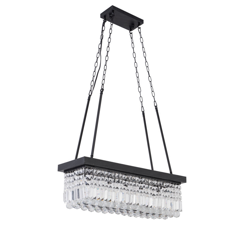 Luminaire suspendu pour îlot de cuisine à 5 lumières avec accents en cristal l 29,5 po