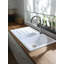 Abode Designs 500mm W Double Bowl Ceramic Kitchen Sink with 2 Faucet Holes
