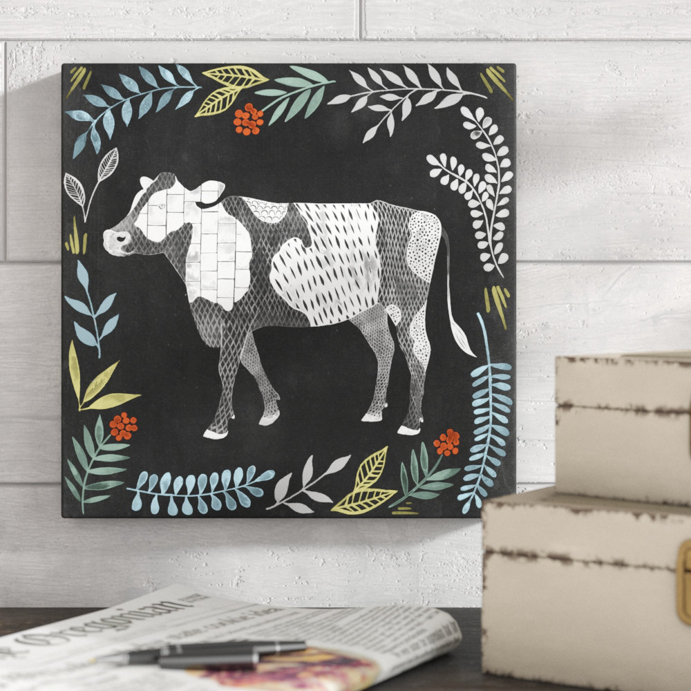 'Chalkboard Farmhouse I' Painting on Canvas Gracie Oaks 