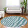 Premium Machine Washable Prisco Teal Rug