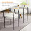 46 cm H Wool Side Chair in White