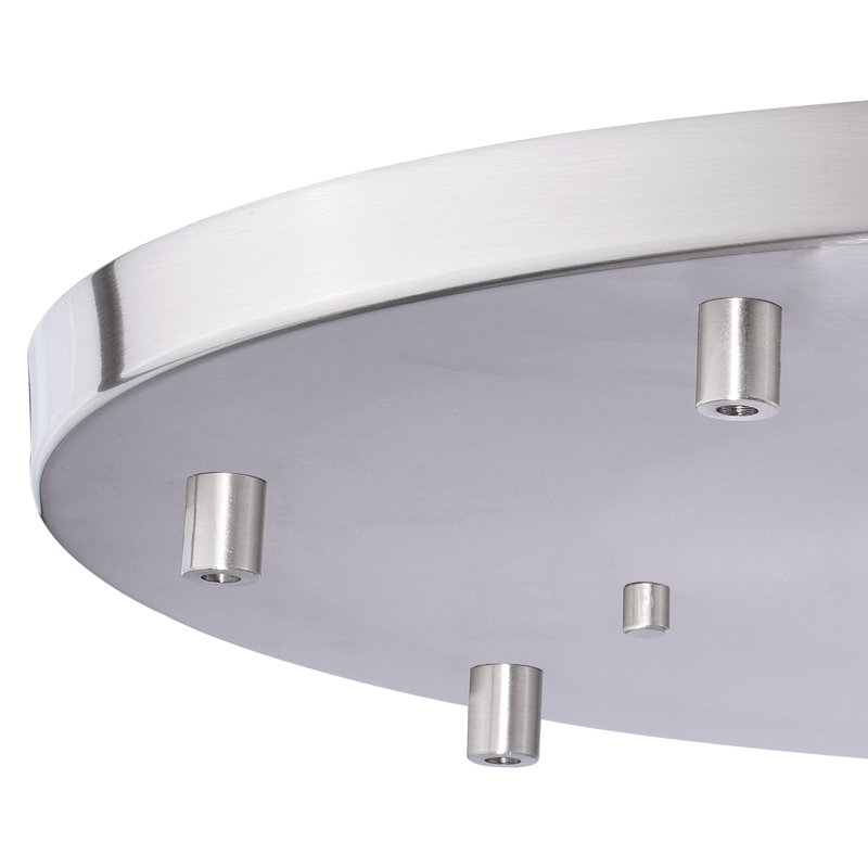 Médaillon de plafond Commodore, Nickel satiné
