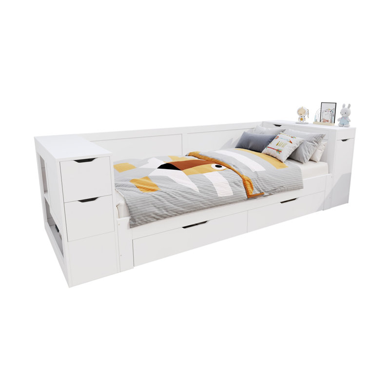 Berben Solid Wood Storage Bed, Single (3')
