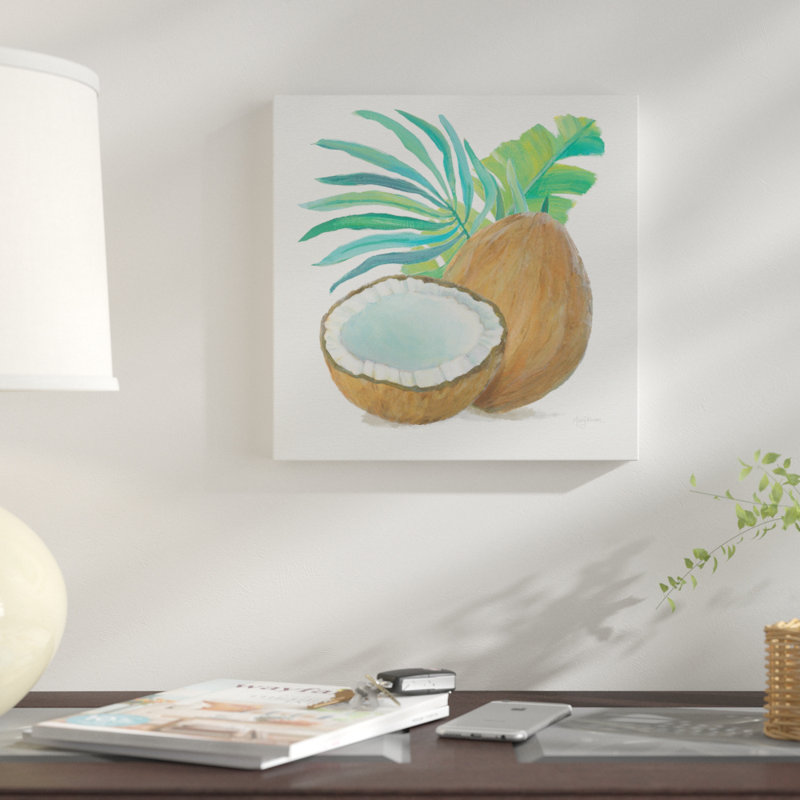 « coco palm iii », reproduction sur toile tendue, H 18 po x l 18 po x P 1,5 po, Toile tendue, Pas de tapis