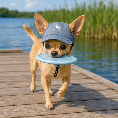 Pet Baseball Cap with Ear Openings and Adjustable Strap for Dogs and Cats