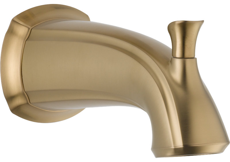 Garniture de bec de baignoire à fixation murale avec inverseur addison, Bronze-Champagne lustré