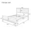 Lit plateforme Mid-Century en bois avec tête de lit et lattes en bois-967675712-967675713
