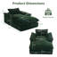 Chaise longue surdimensionnée en velours côtelé 67 po-112251999