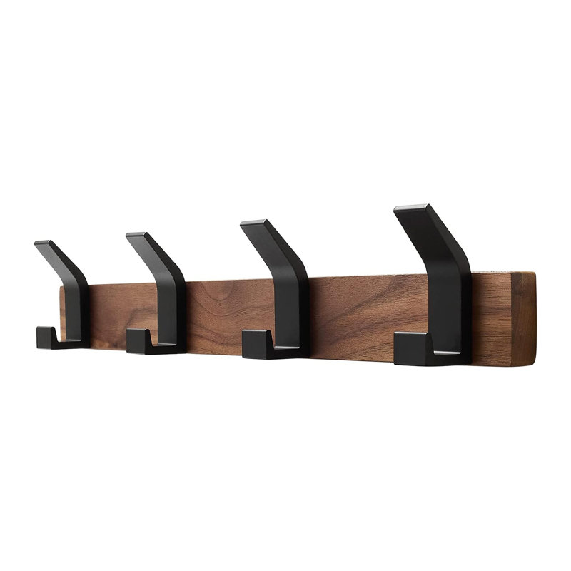 Bahiya Wall 4 - Hook Wall Mounted Coat Rack