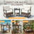 Outdoor Wicker Side Table with Steel Top – Functional and Stylish Storage End Table for Patios, Balconies, Porches, and Decks