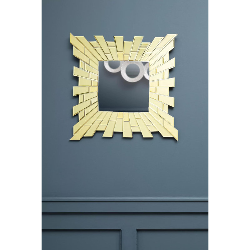 Vickie Solid Wood Flat Wall Mirror