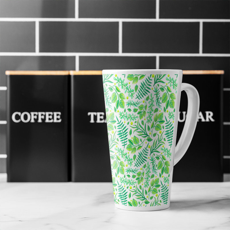 Mixed Leaves Latte Mug
