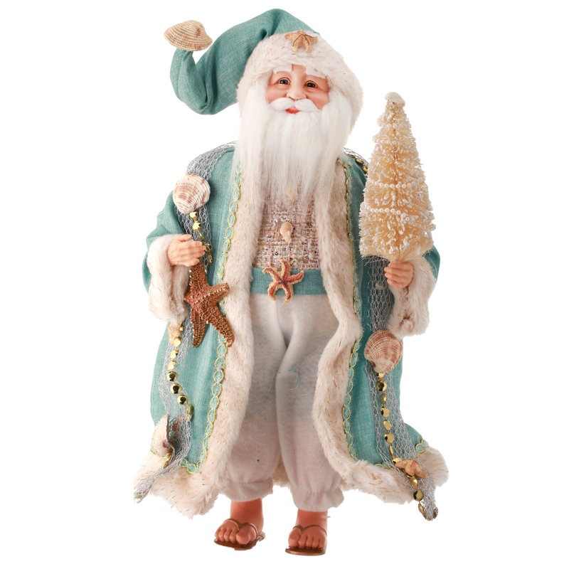 Tissu Père Noël sous les mers