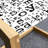 Alphabet Coffee Table, Monochrome Style Pattern Of Scattered Letters On A Plain Background, Acrylic Glass Center Table With Wooden Frame For Offices Dorms Charcoal Grey And White-1094426809