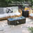  42-Inch Rectangle Iron Gas Fire Pit Table，Includes Tank Cover and Wind Guard-1780852217-1780852223