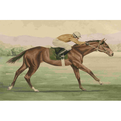 Équitation rétro II, reproduction sur toile tendue