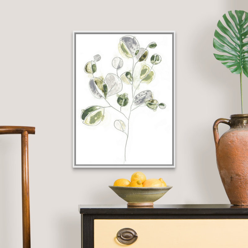 Sea Greens II, art mural sur toile, Toile avec cadre blanc, H 26 po x l 20 po