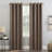 Burlap Weave Thermal Extreme 100% Blackout Grommet Curtain Panel-746189554-746189552