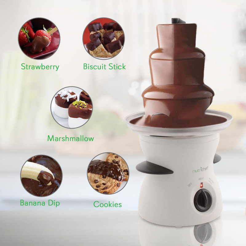 Fontaine de chocolat à 3 étages nutrichef électrique fondue pot