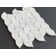 2" x 4" White Cararra Marble Leaf Pattern Moasic Floor and Wall Tile