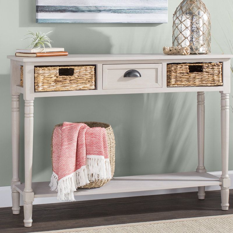 Console en bois massif 44,5 po Painswick, Gris rétro
