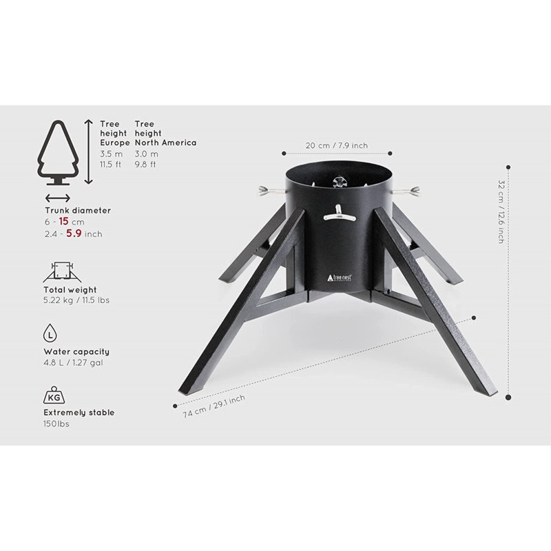 Christmas Tree Stand Base Tree Holder Modern Design For 10Ft Real Trees