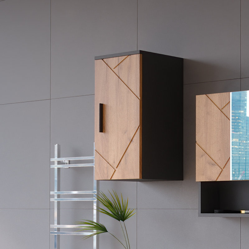 Hängeschrank Bernando, Black/Brown