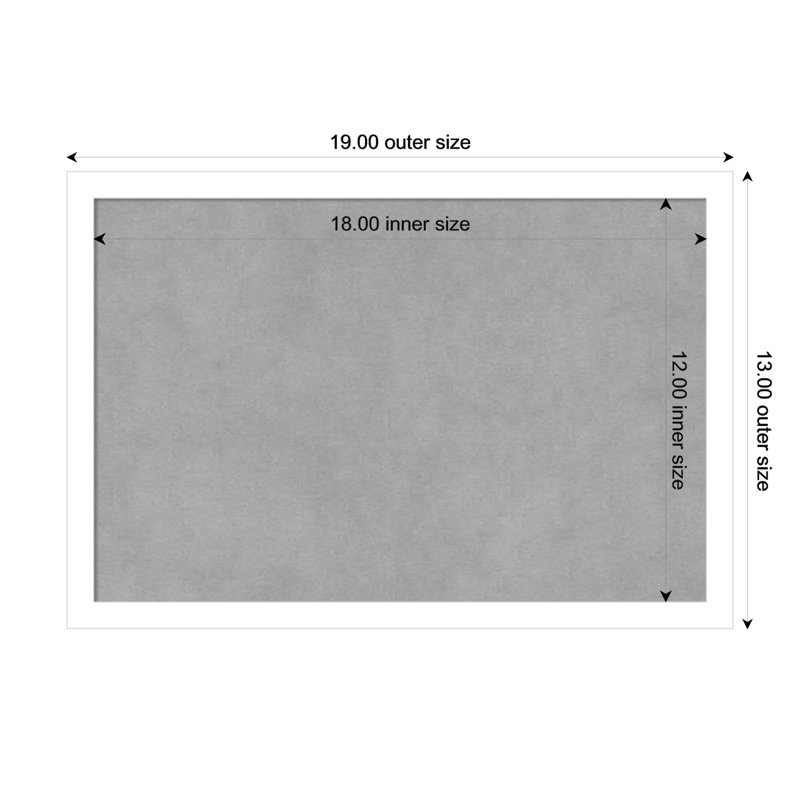 Tableau magnétique blanc Svelte, 13" H x 19" W