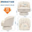 Fauteuil d'appoint en tonneau pivotant Modern 360 ° avec dossier rayé
