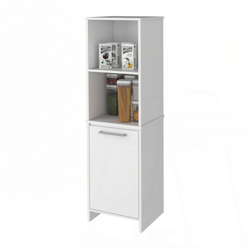 Danforth Pantry Cabinet, Single Door Cabinet, Four Shelves