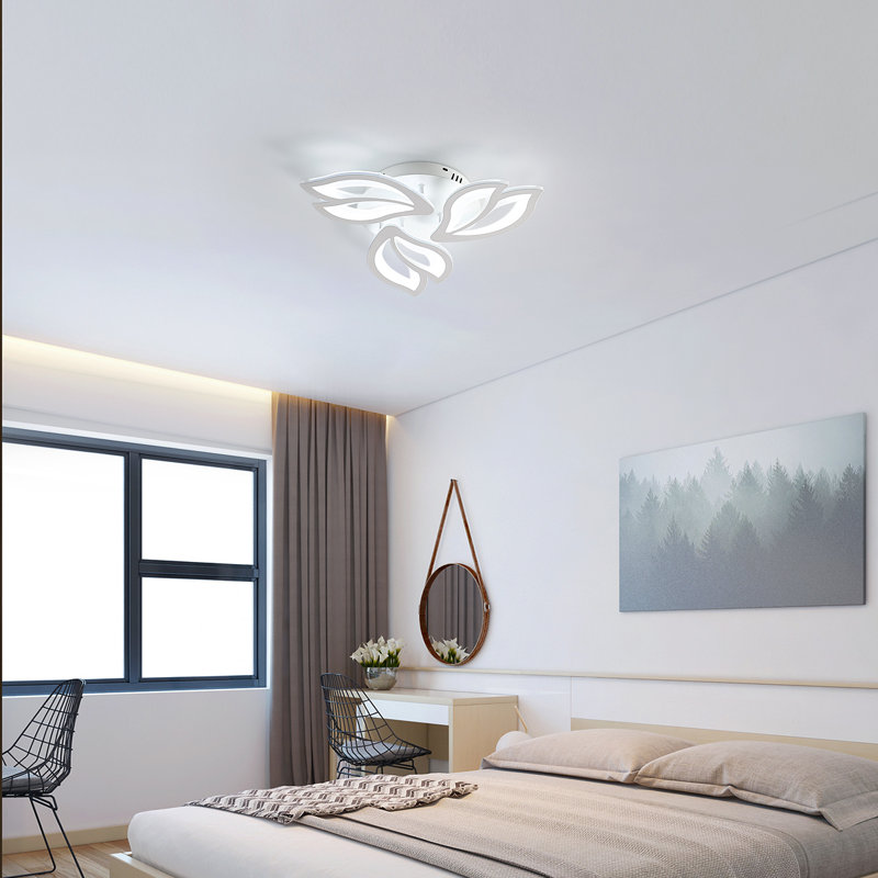 3-Light LED Semi Flush Mount Ceiling Light, White Light