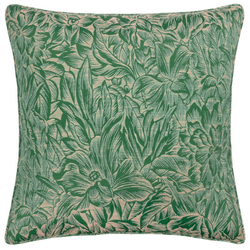 Amanie Floral Square Cushion, Green