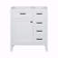 Ensemble de meuble-lavabo simple 29,52 po avec plateau en bois massif Amelyah-52449156