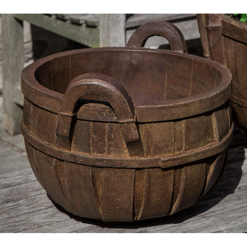 Pot à fleurs en fonte, Naturel, H 11,5 po x l 16,5 po x P 14,5 po