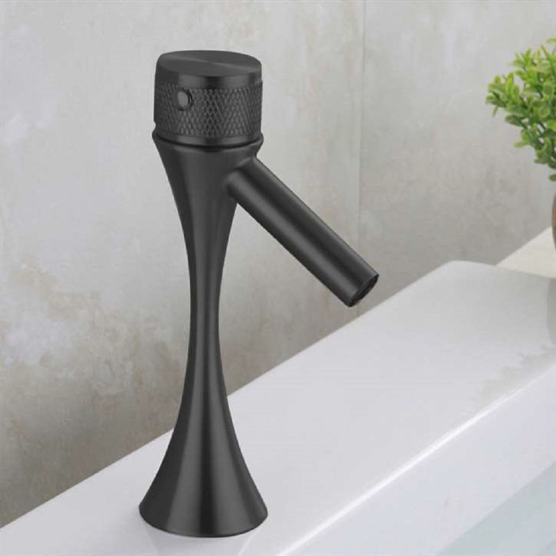 Sleek Precision: Deck Mounted Smart Touch Faucet, Matte Black