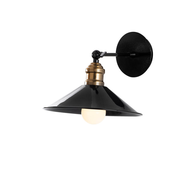 Elegant Black Wall Lamp, Scandinavian Design, 9.4 x 11.8 x 7.1 Inches | Durable Metal Body, E27 Socket (Max 40W) | IP20 Rated, Perfect for Modern Living Rooms & Bedrooms, Stylish and Functional Lighting