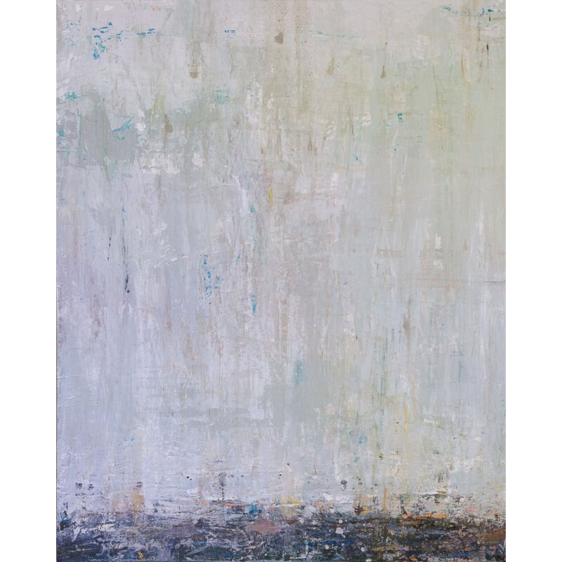 «Blue Rain II» par John Beard - reproduction d'affiche sur papier glacé, H 48 po x l 36 po x P 1,5 po, Wrapped Canvas