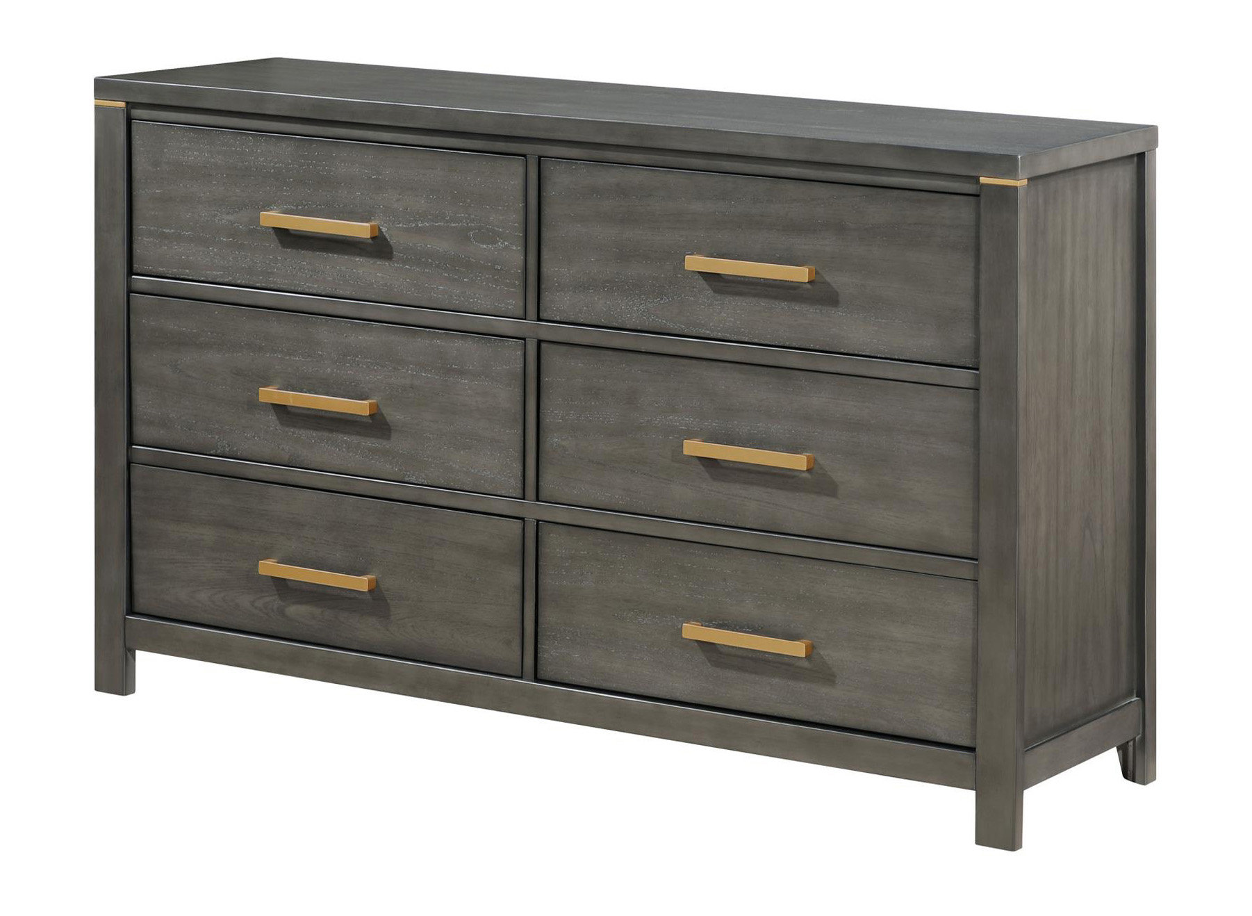 Gracie Oaks Minela 6-drawer Grey Dresser | Wayfair