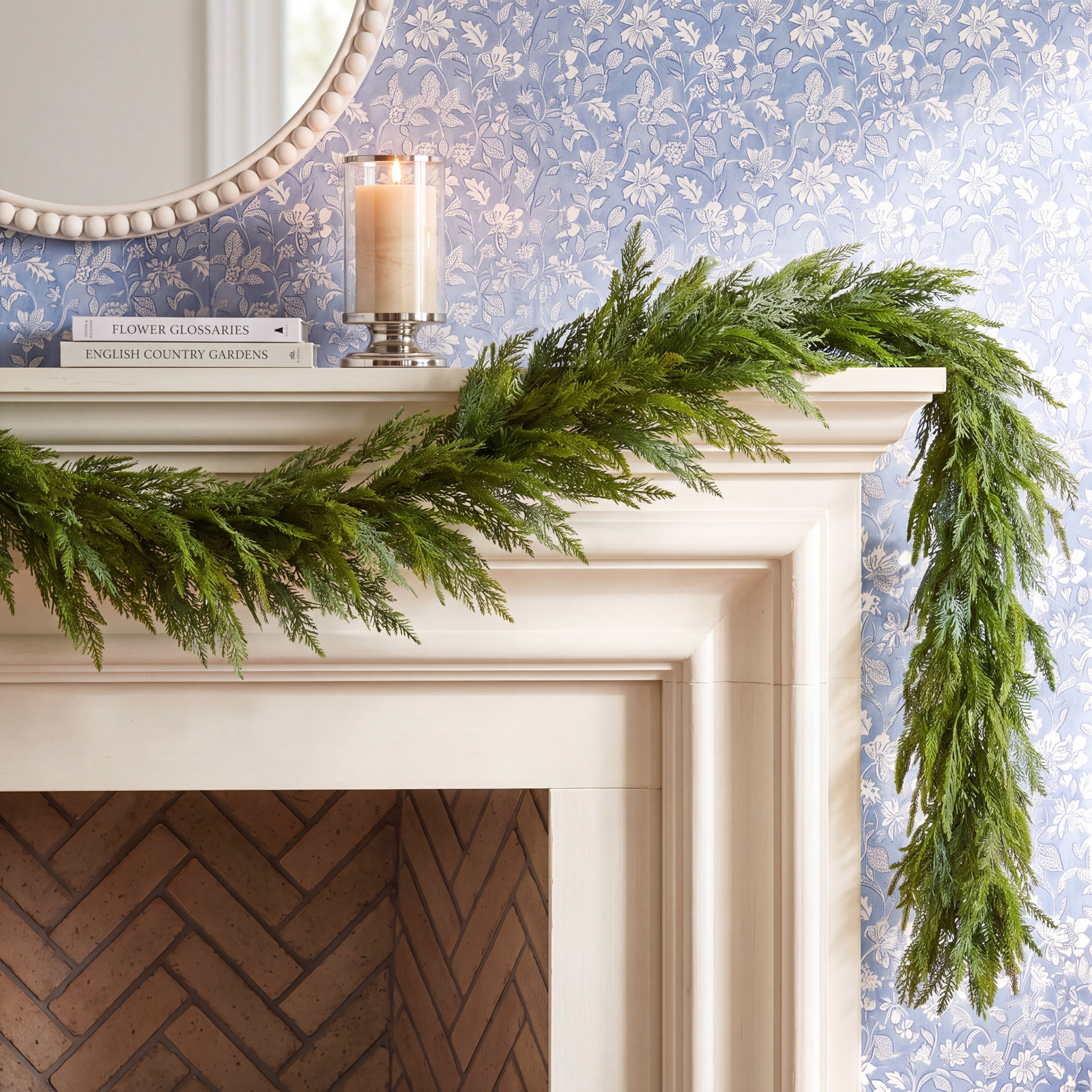 60" Uv Natural Touch Mixed Evergreen Garland