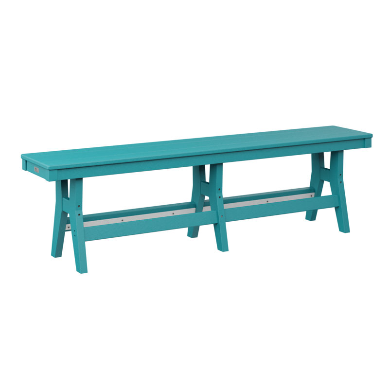 Banc de comptoir d'extérieur régulier Harbor, H 18 po x l 66 po x P 12,5 po, Bleu Aruba