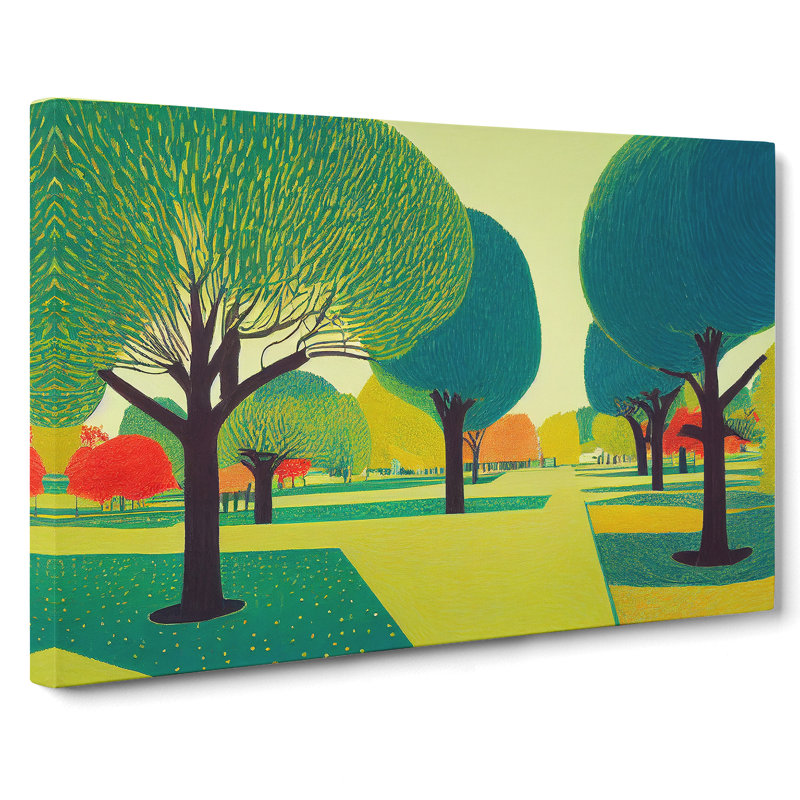 Trees In A Park - Wrapped Canvas, 40cm H x 60cm W x 3cm D