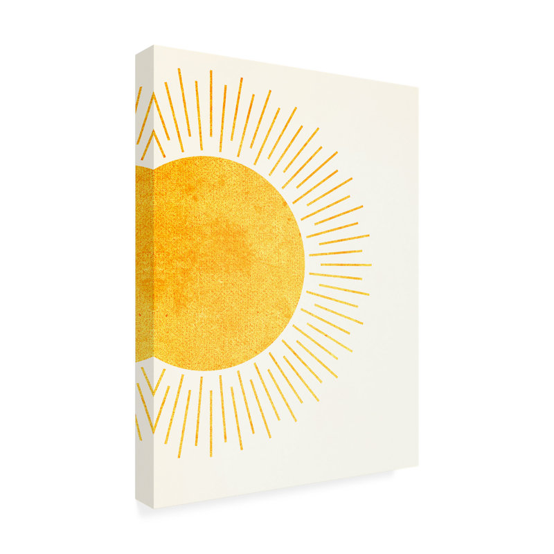 Paysage bohème jaune soleil couchant 1, H 32 po x l 24 po x P 2 po