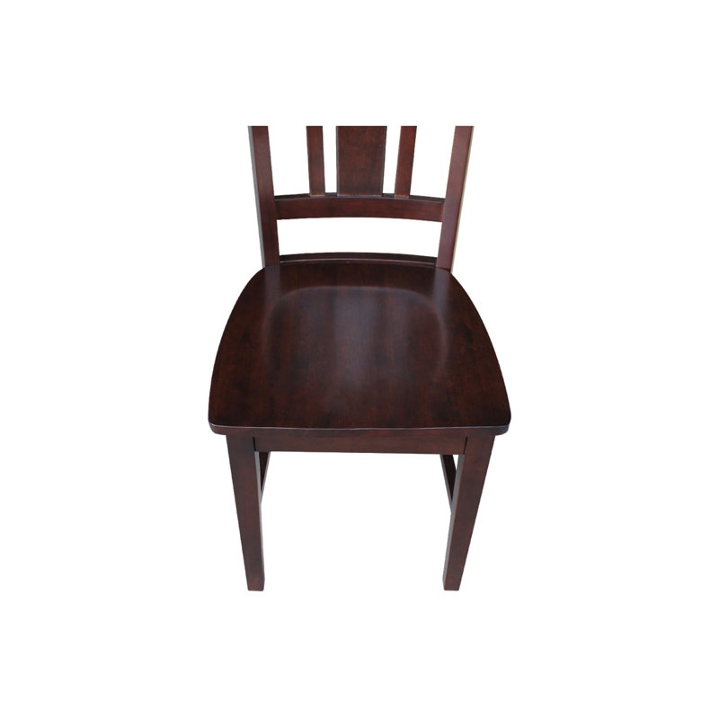 Evalyn Solid Wood Side Chair, Rich Mocha