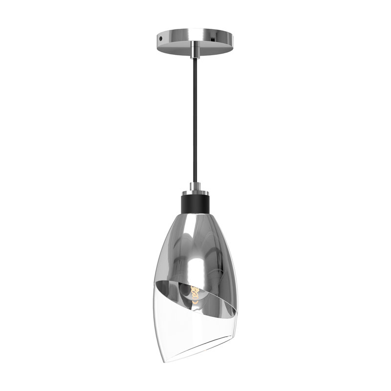 Luminaire suspendu simple à 1 lumière Tabitha, Chrome