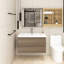 Ensemble de meuble-lavabo simple 35,5 po avec plateau en résine Cydnie-942610388